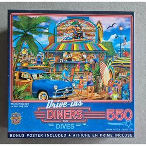MasterPieces Surf Dog Grill 550 pc Lewis Johnson Drive Ins Diners & Dives EUC